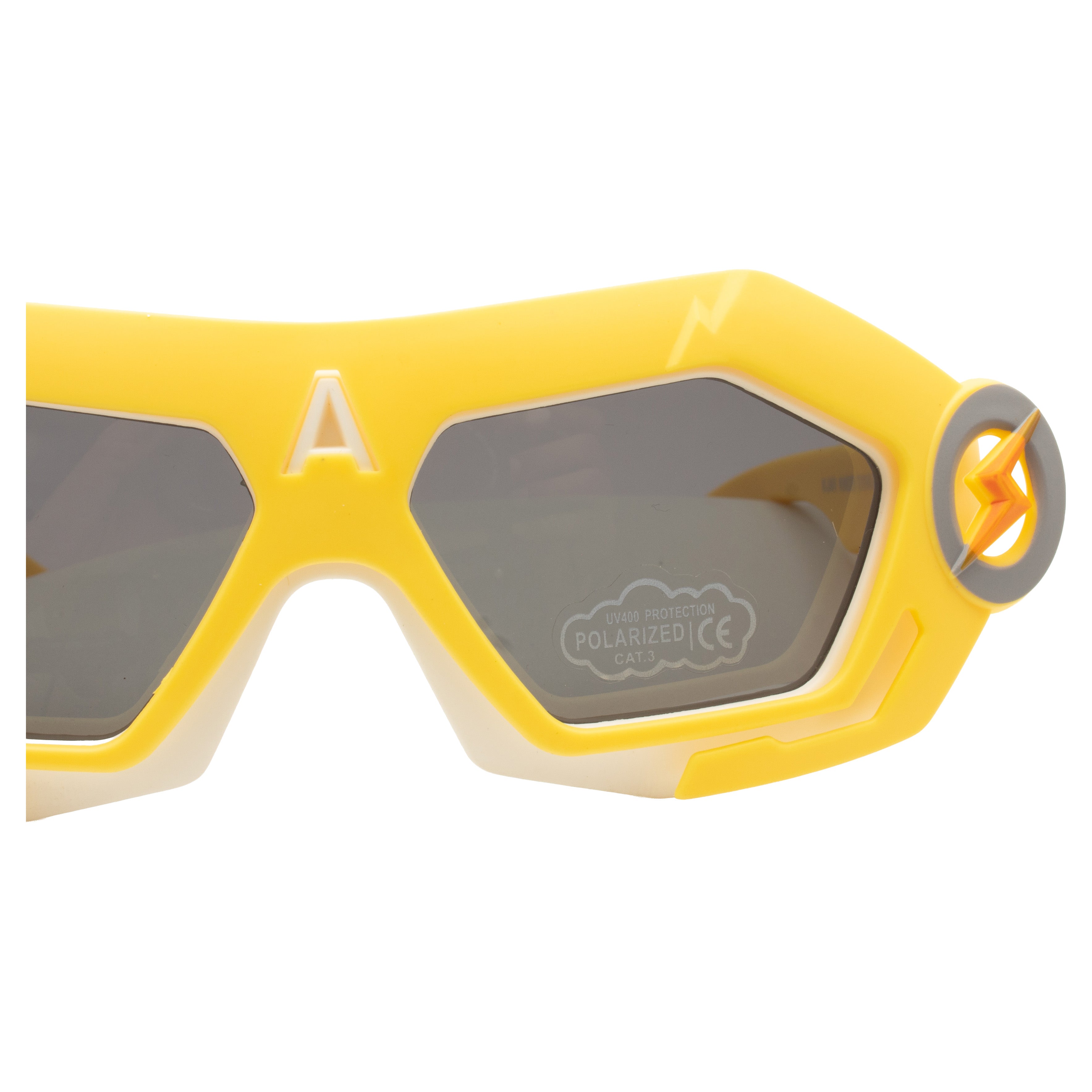 KJAR Kinder Superhero Geometric Polarized Sunglasses – Electric Yellow