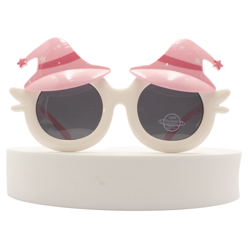 KJAR Kinder Little Wizard Magic Star Polarized Sunglasses for Kids (Pink)