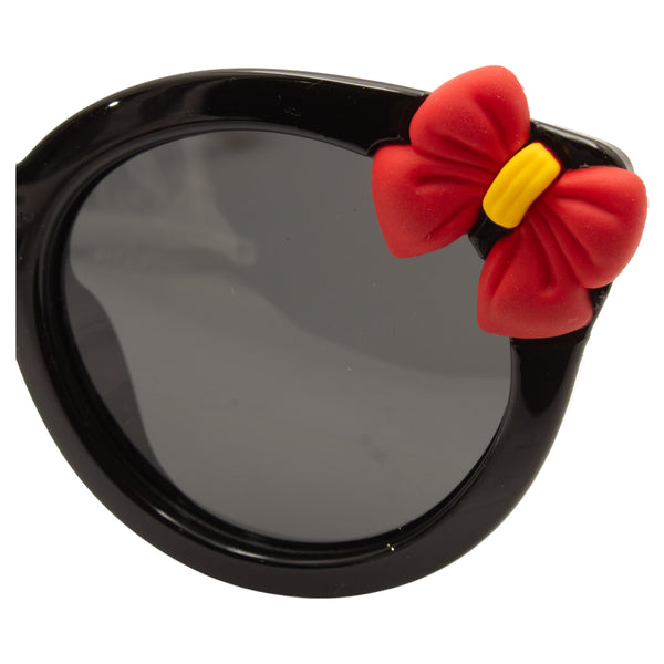 KJAR Kinder "Sweet" Red Bow Round Sunglasses – Classic Black