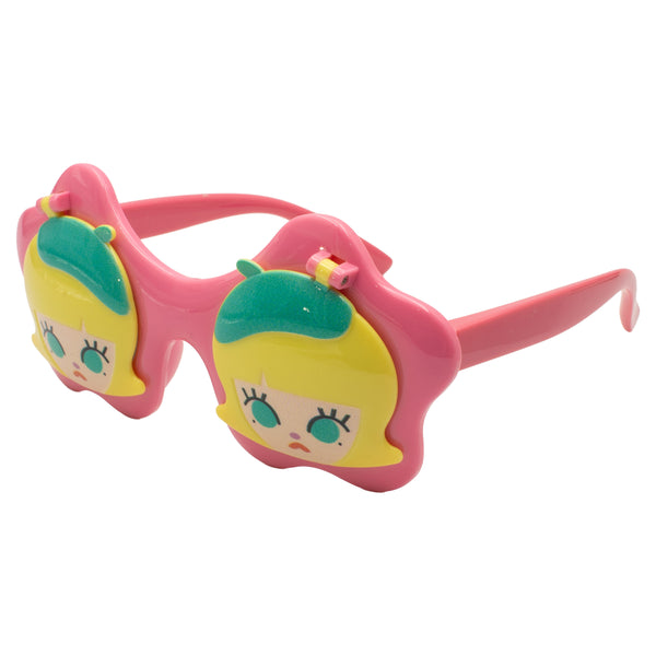 KJAR Kinder Kids Cute Doll Face Flip-Up Sunglasses