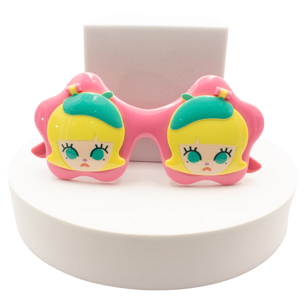 KJAR Kinder Kids Cute Doll Face Flip-Up Sunglasses