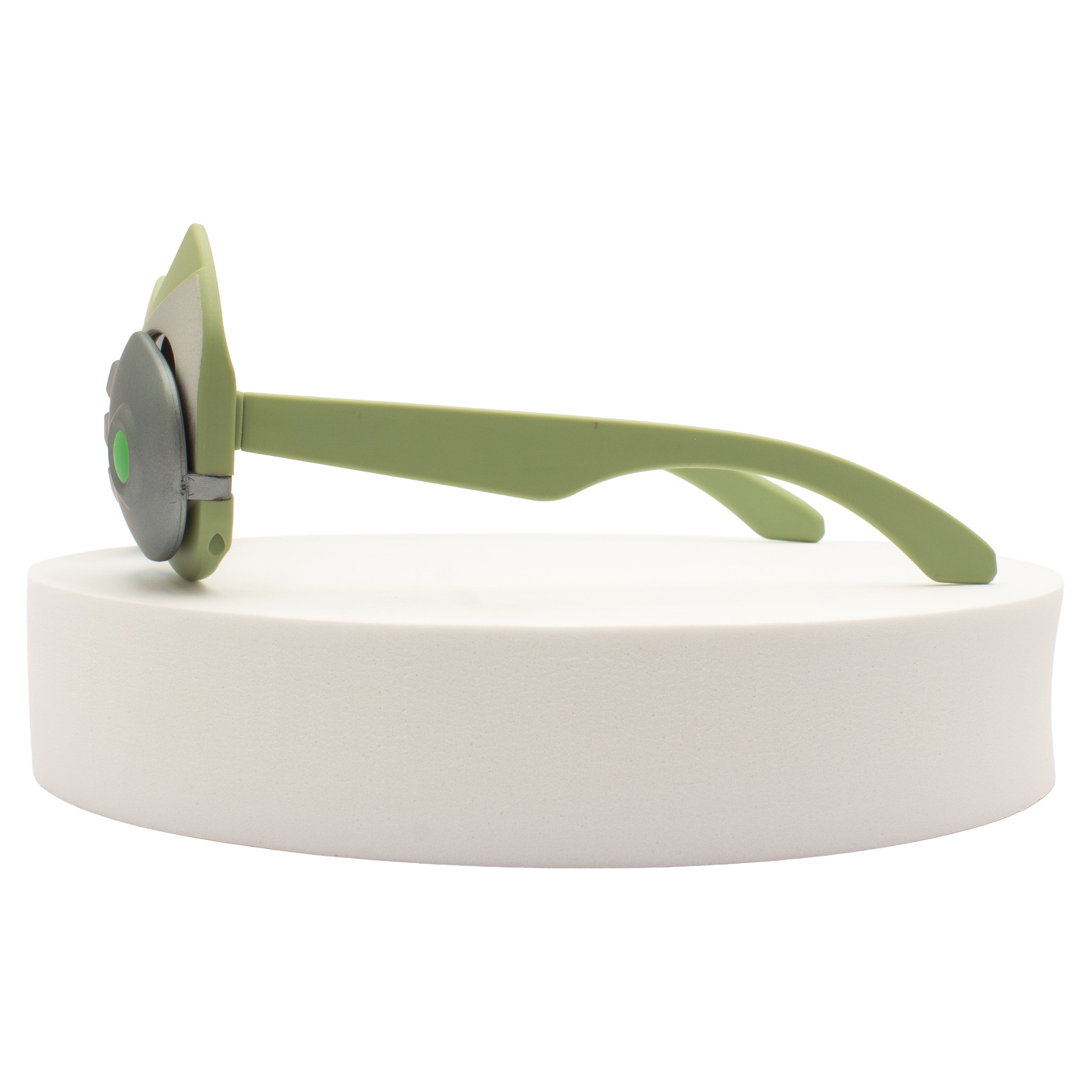 KJAR Kinder Kids Futuristic Alien Hands Sunglasses – Olive Green & Silver
