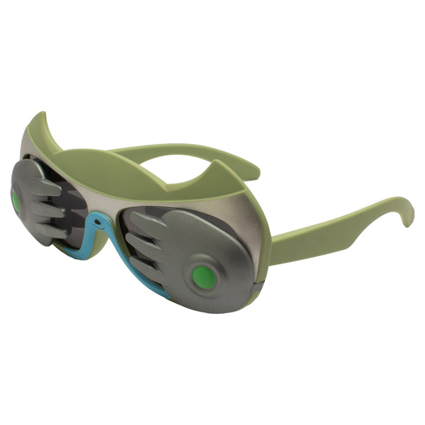 KJAR Kinder Kids Futuristic Alien Hands Sunglasses – Olive Green & Silver
