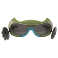 KJAR Kinder Kids Futuristic Alien Hands Sunglasses – Olive Green & Silver