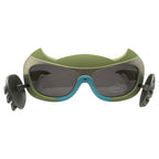 KJAR Kinder Kids Futuristic Alien Hands Sunglasses – Olive Green & Silver